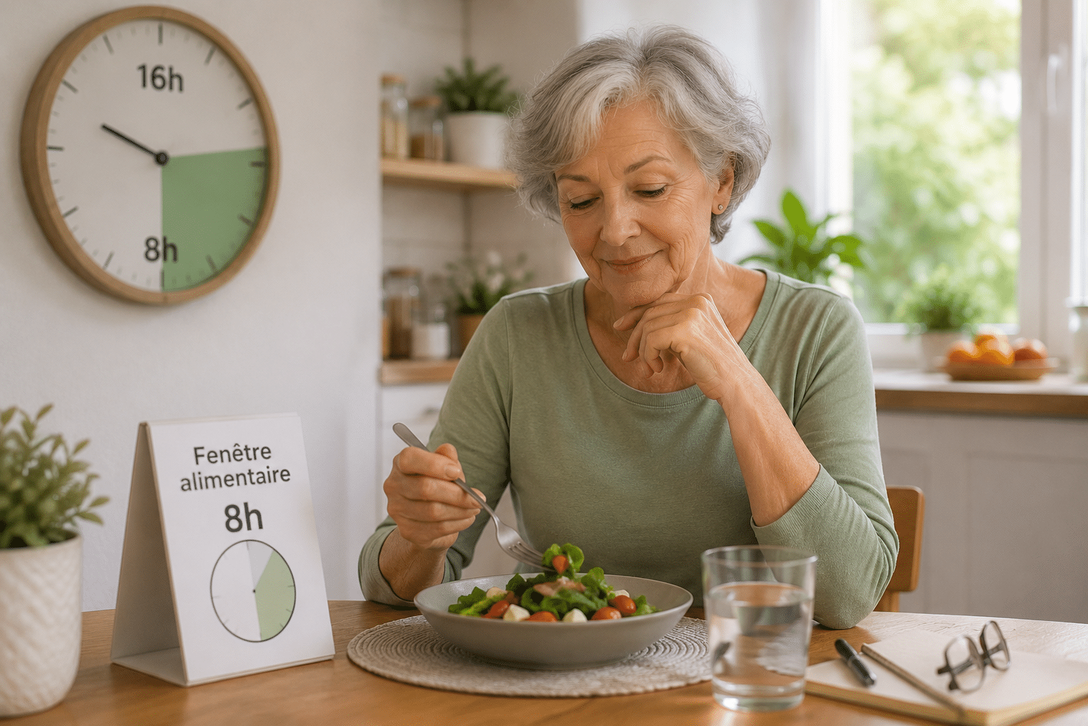 Sénior: réduire sa fenêtre alimentaire à 8h améliore les signes cognitifs chez les femmes
