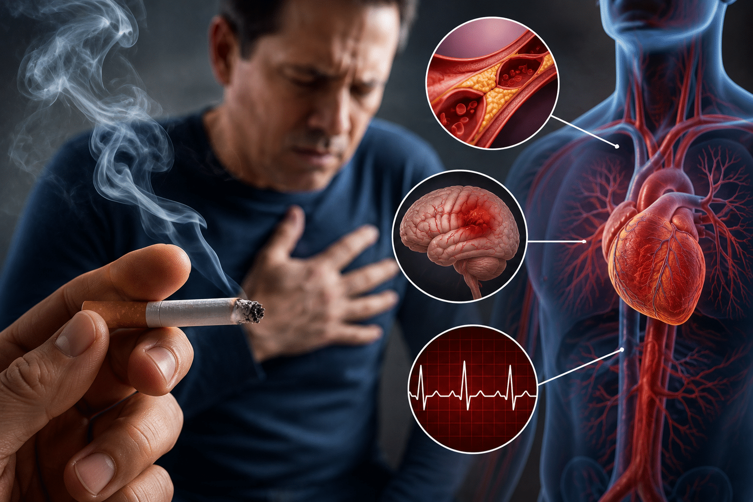 La nicotine favorise hypertension, AVC  et autres maladies cardiaques 