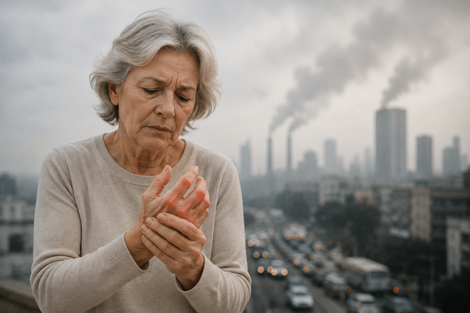 La pollution de l’air accroit les rhumatismes, notamment en cas de   polyarthrite rhumatoïde 