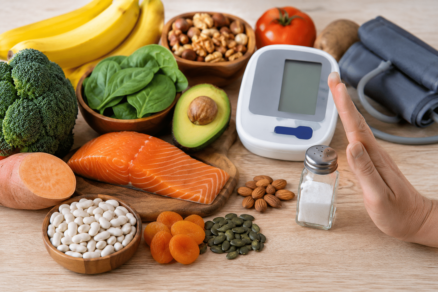 Tension artérielle : moins de sel dans l’alimentation, mais aussi plus de potassium