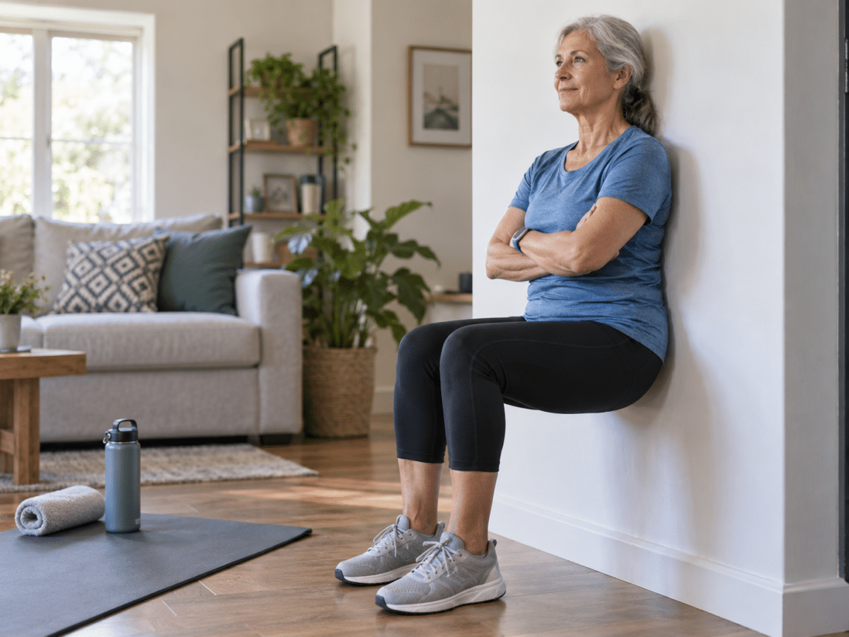 Faire la chaise au mur : trois séances par semaine pourraient réduire la tension